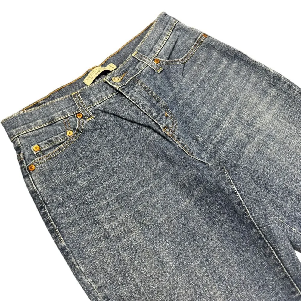 Levi's 512 Perfectly Slimming Bootcut Jeans Womens 8‎ Flared Whiskered Mid Rise